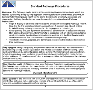 Example of pathways with identified outcomes.