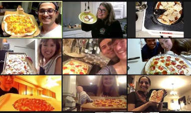 Virtual pizza party.