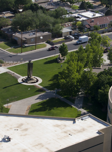 Vista aérea do campus