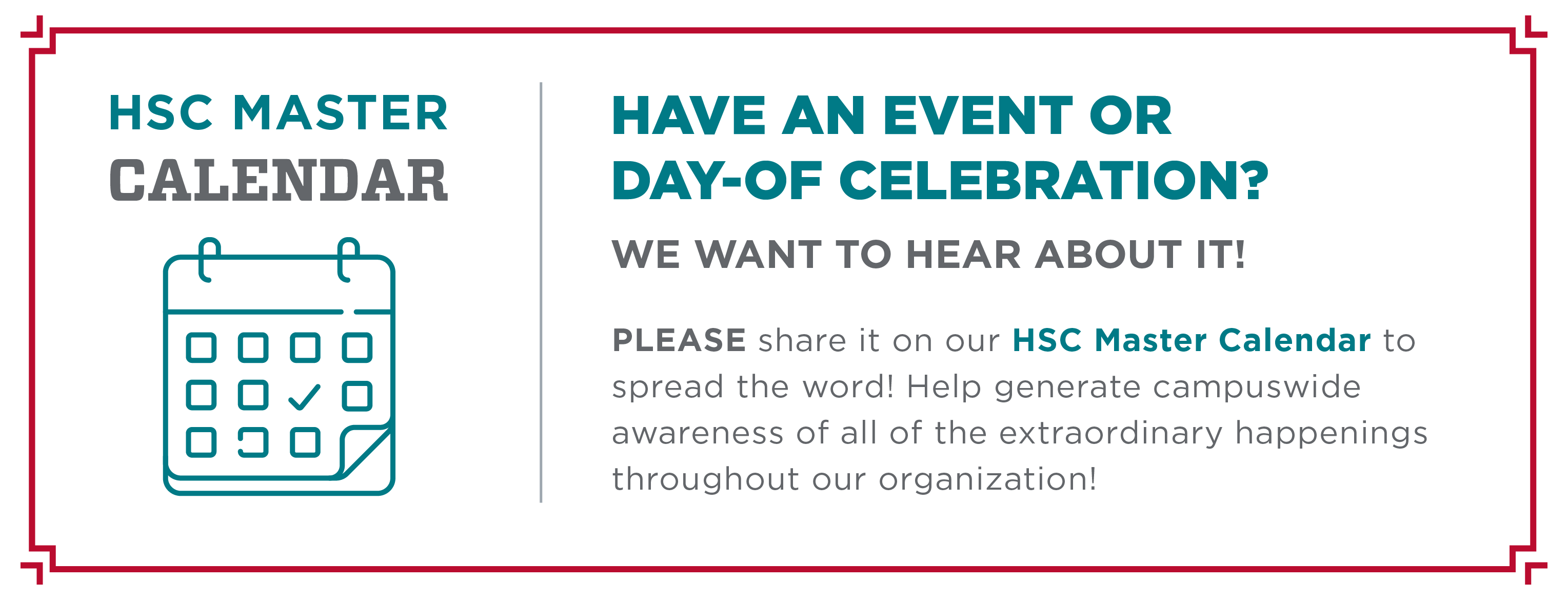 HSC Events Calendar