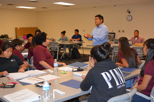 SPA students listening to presentation.