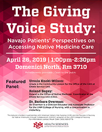 Giving Voice Study Flyer.