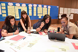 Group working at table during CHA Workshop.