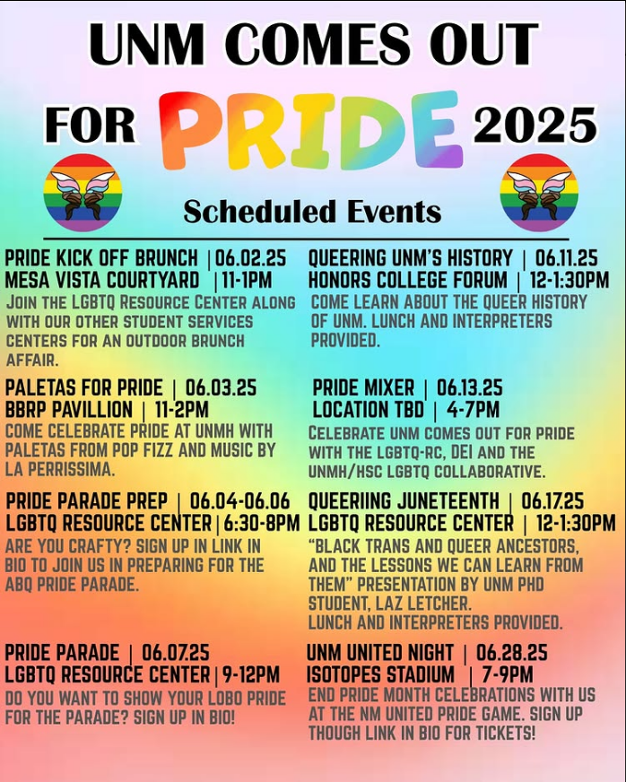 lgbtq unm main campus pride events