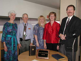 Voelz family and Dr. John Trotter at Collection Dedication.