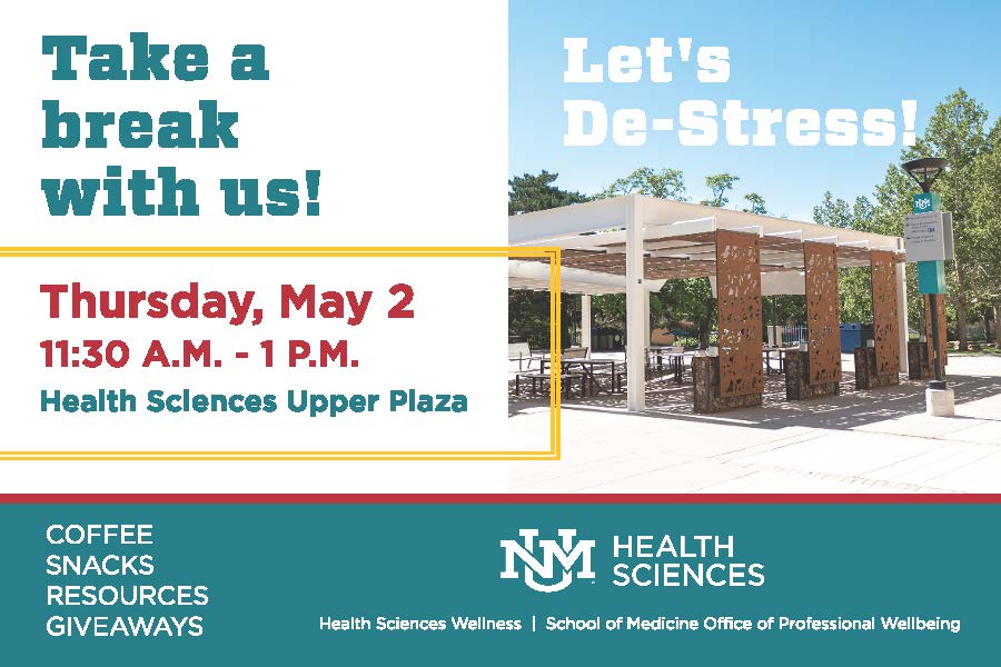 HSC De-Stress Event, May 2 from 11:30am - 1:00pm