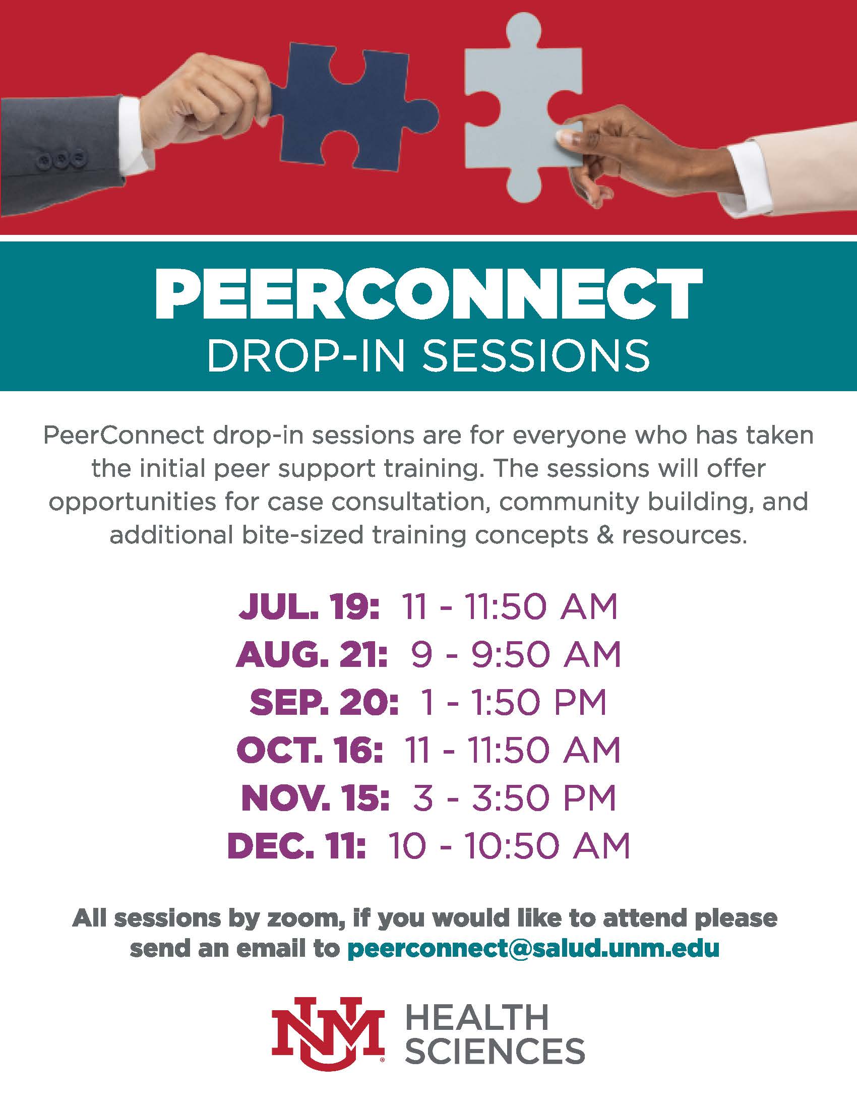 PeerConnect Drop-in Sessions