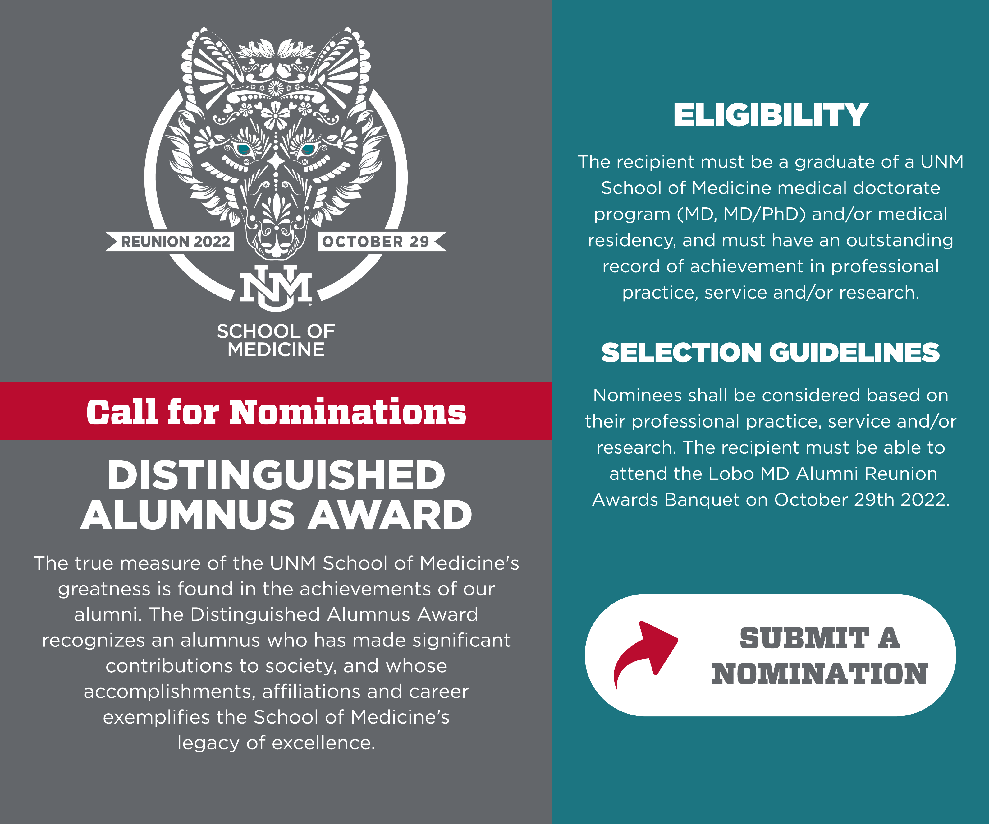 Distinguished Alumni Call for nominations