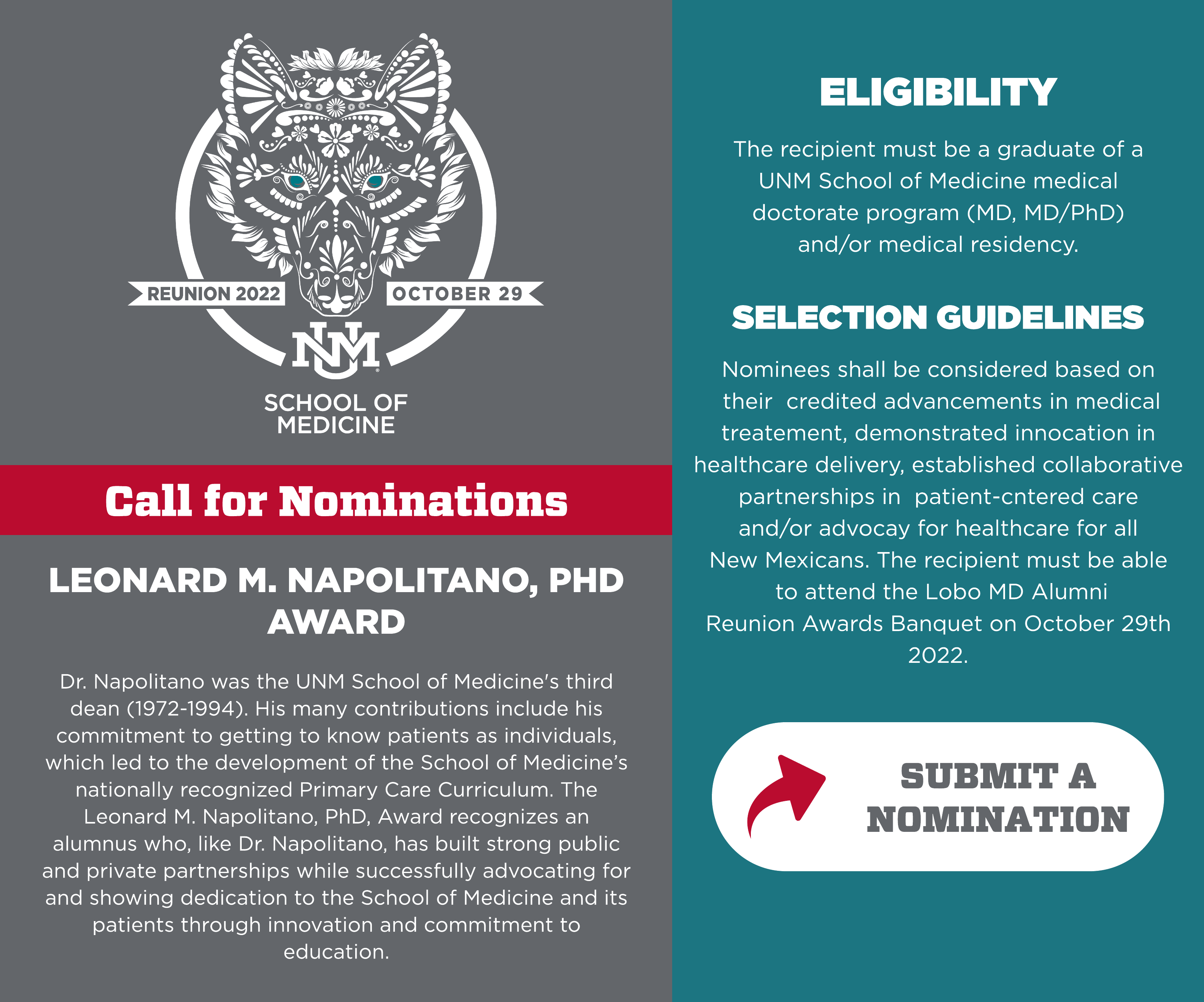 Napolitano Award Call for nominations