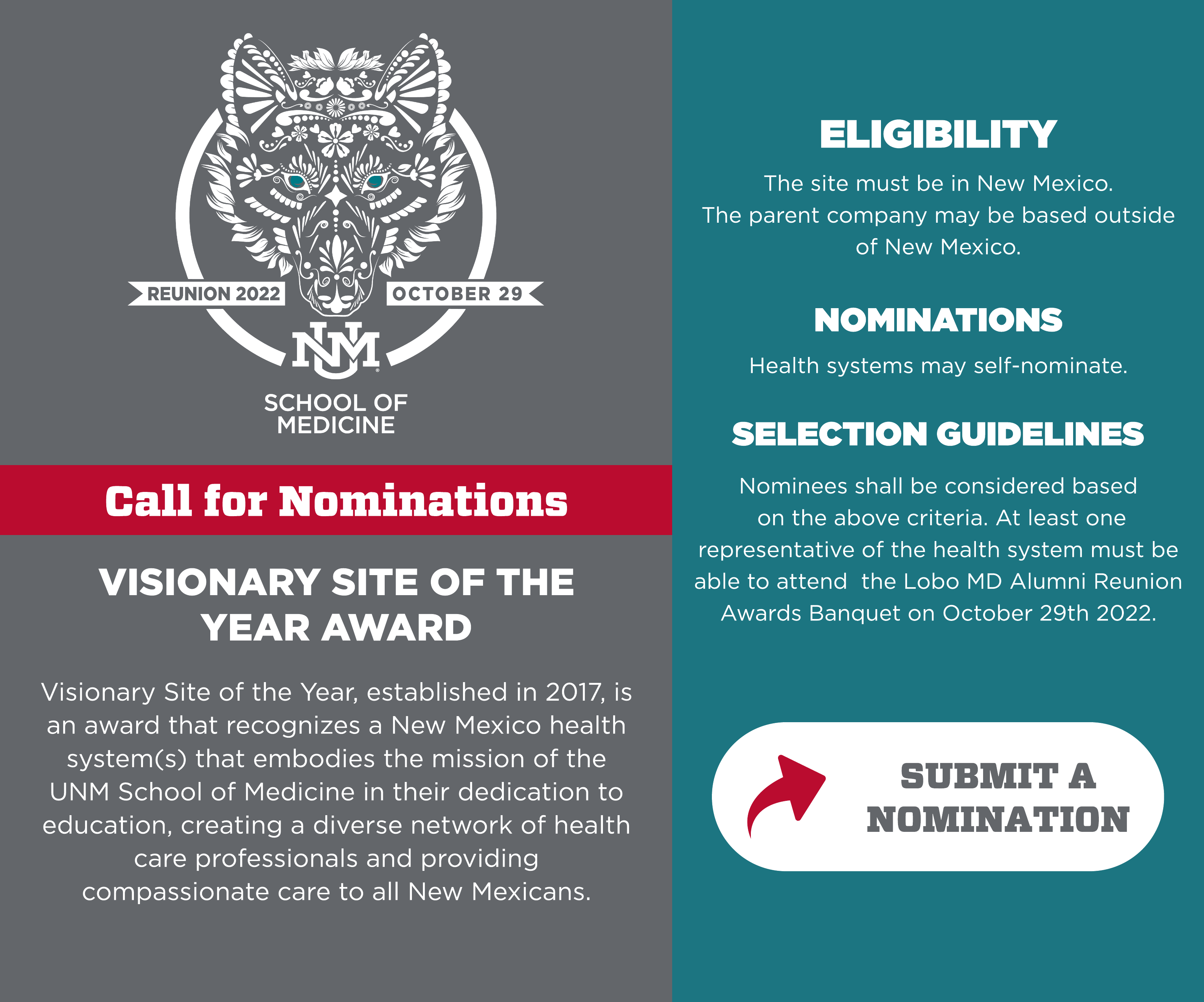 Visionary Site of the Year Award Call for nominations