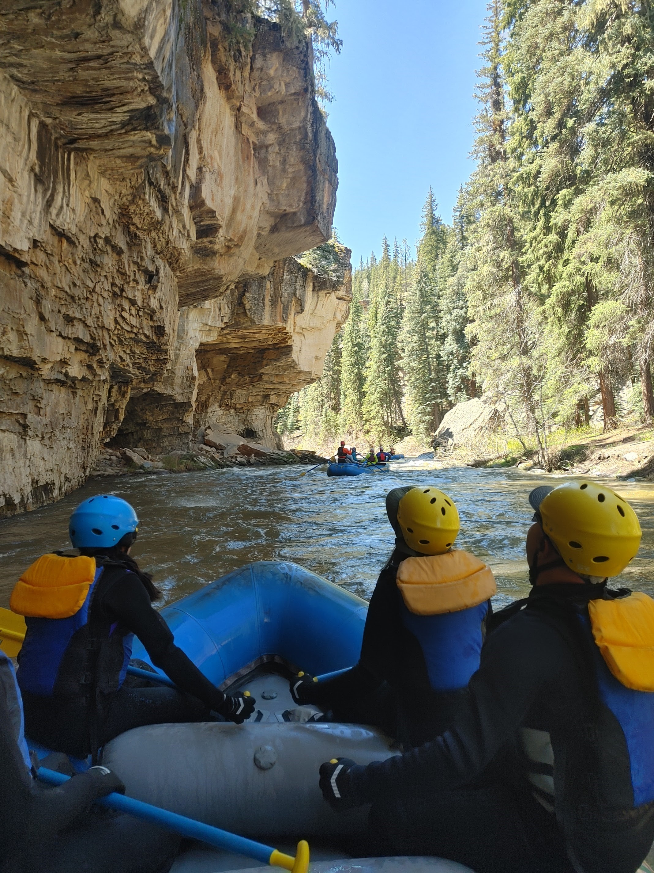 fellows on a rafting trip