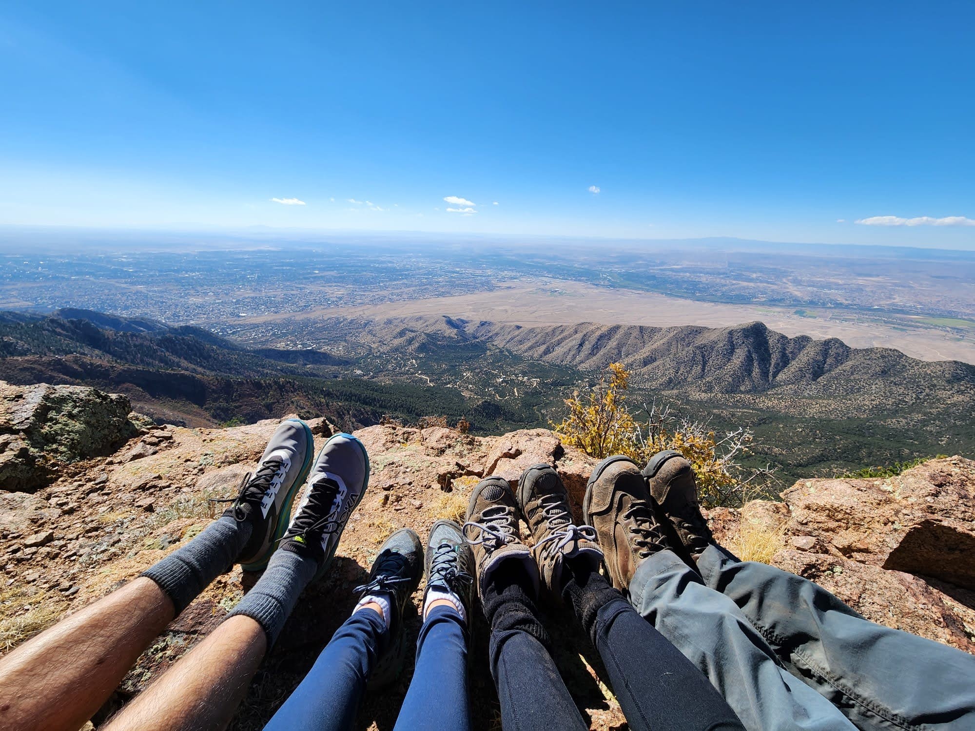 pain medicine fellows on a hike in the Sandia Mountains