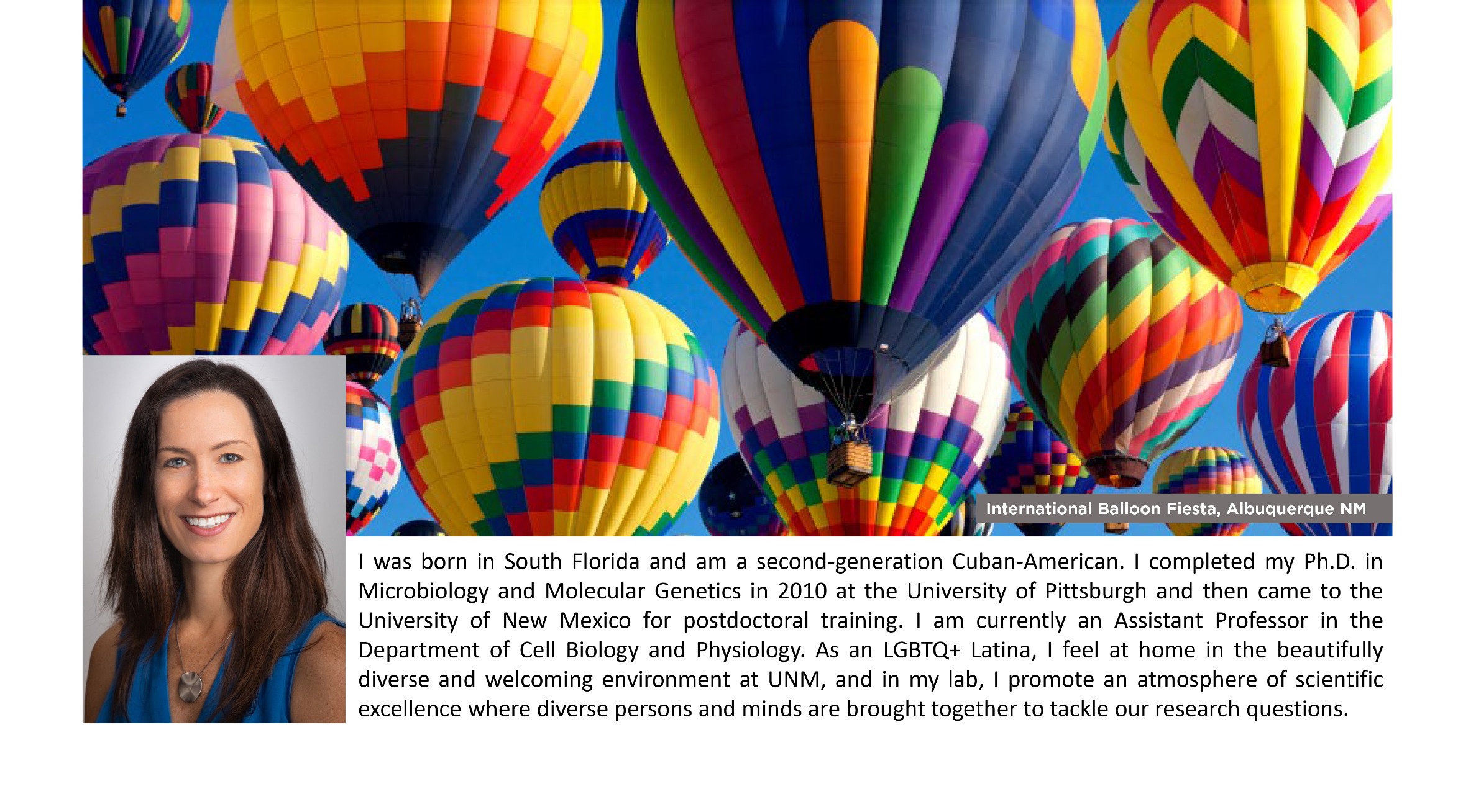 Amy Gardner headshot et photo de montgolfières