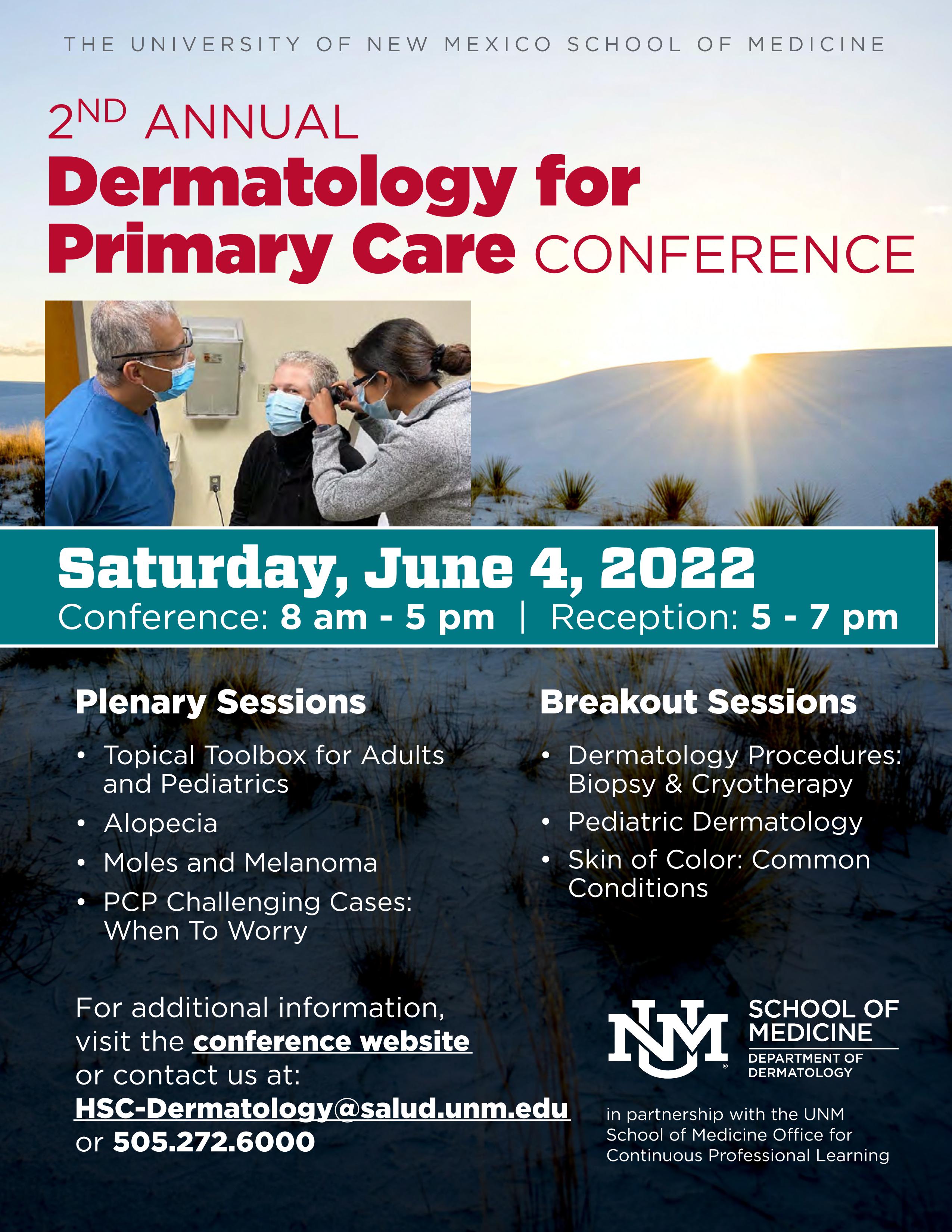 Dermatology for Primary Care Conference School of Medicine