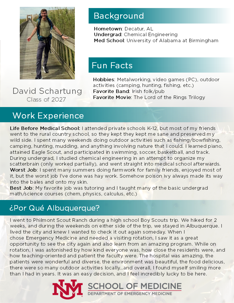 David Schartung Bio