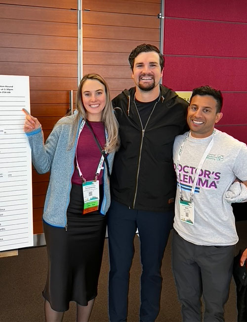 Residents participating in the 2024 ACP "Doctor's Dilema" in Boston.