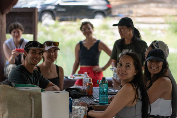 Summer Bash 2024; Sandia mountains, grilling, and volley ball.