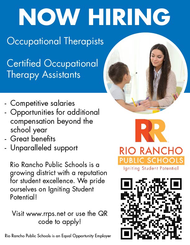 OT job flyer Rio Rancho Public Schools