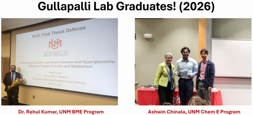 Graduates Dr. Rahul Kumar and Ashwin Chinala