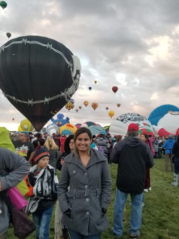 Roberta da Silva Ferreira Mirtillo alla Balloon Fiesta 2023
