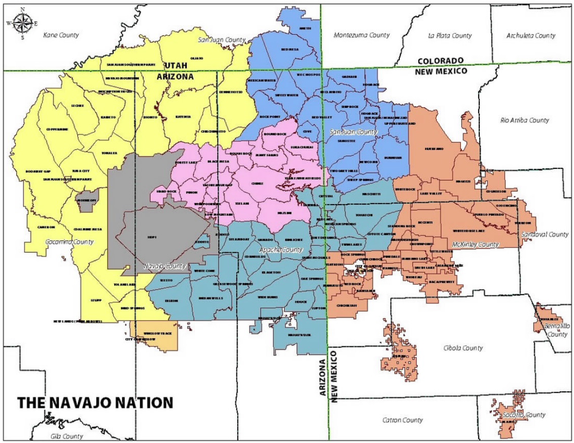 Karte der Navajo-Nation