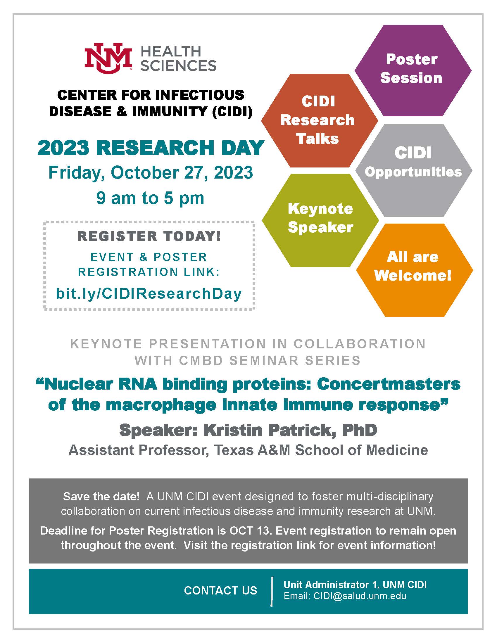 2023 CIDI Research Day Flyer