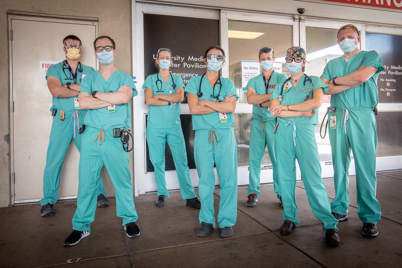 UNM medical students posing