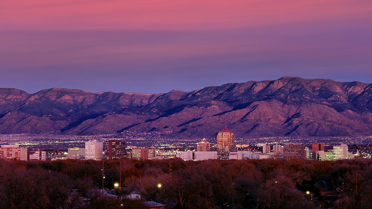 Albuquerque bei Sonnenuntergang