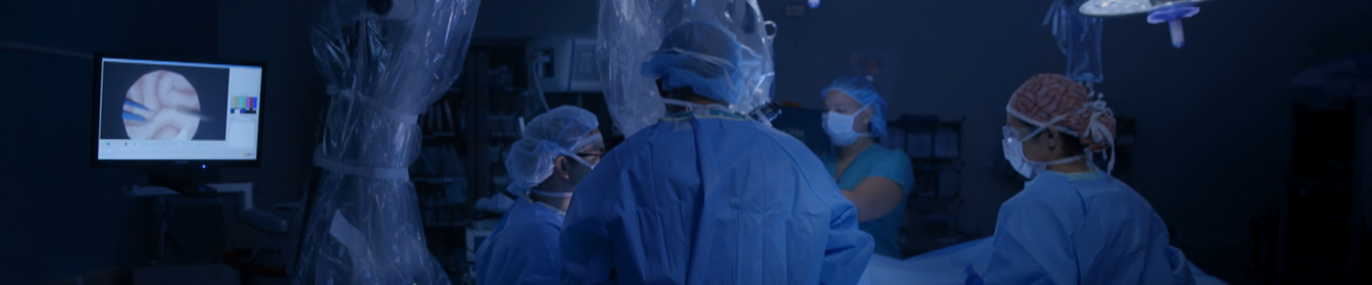 Neurosurgeons practicing surgery