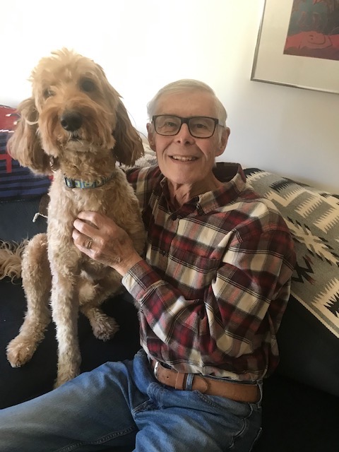 Dennis Klaus with his dog