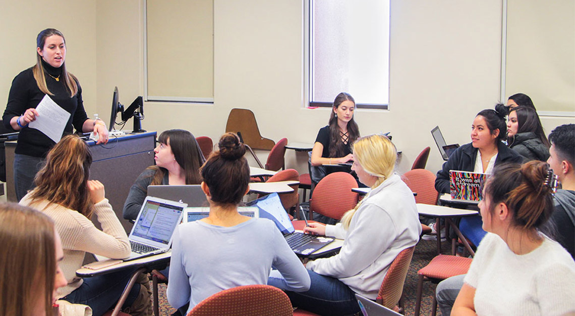 class in the nursing building