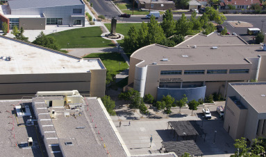 Vista aérea do campus.