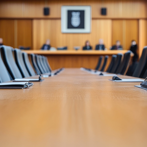 Committee meeting table and chairs